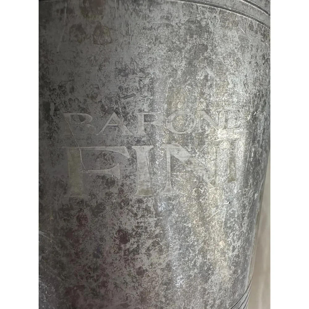 PERONI FINI ITALY Metal Ice Bucket Handles 12 x 7.5 Barware vine cooler